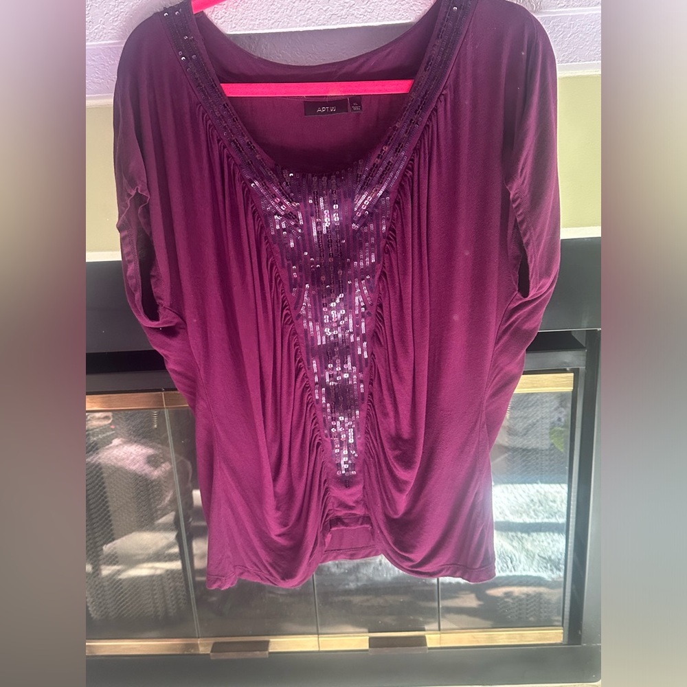 APT.9 Unique Draped Top (XL)